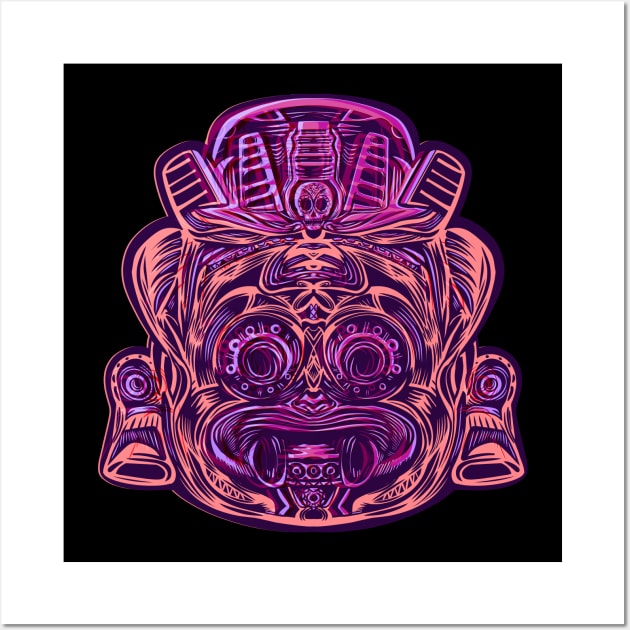 tlaloc glitch mexican Wall Art by ANDYWARHORE